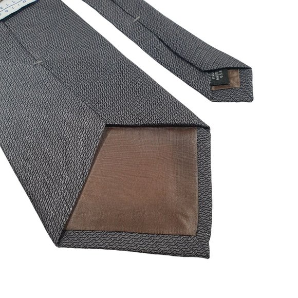 Perry Ellis Portfolio Mens Necktie Accessory Office Work Dad Gift Gray Black - Picture 5 of 5